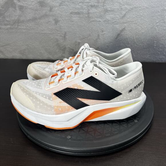 New Balance FuelCell Rebel V4 Womens Size 8B White Orange Running Lace Up Shoes - Picture 3 of 10